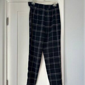 Leith paper bag pinstripe pant